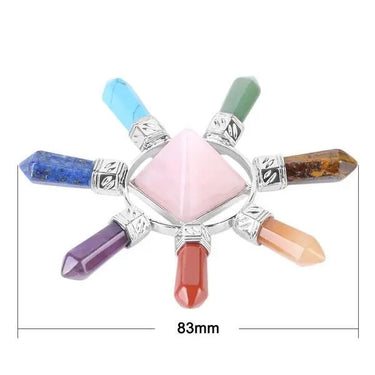 Seven Chakra Natural Stone Meditation Pyramid-Your Soul Place